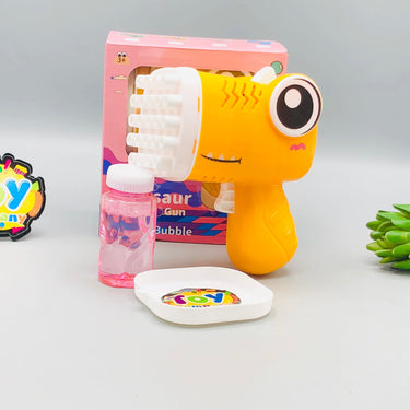 Kids Dinosaur Themed Colorful Bubble Gun